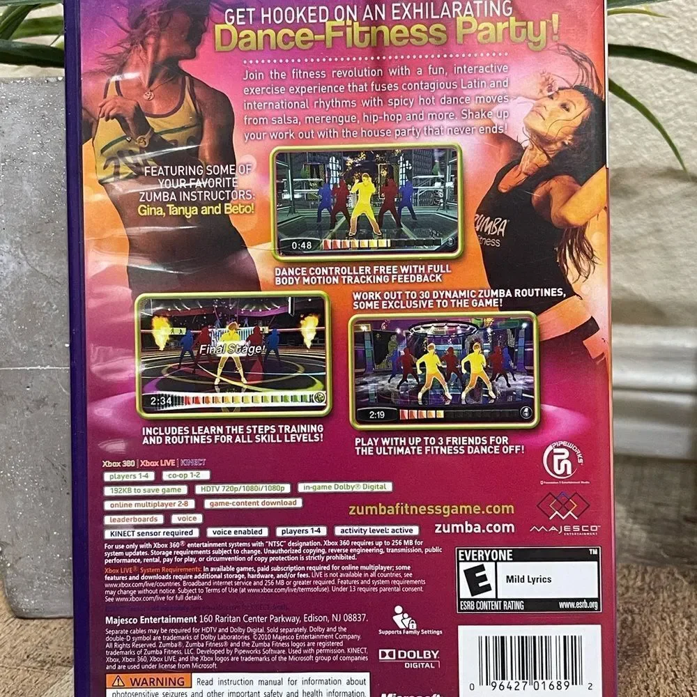 💜 Zumba Fitness - Kinect - Xbox 360 - Video Game - VERY GOOD